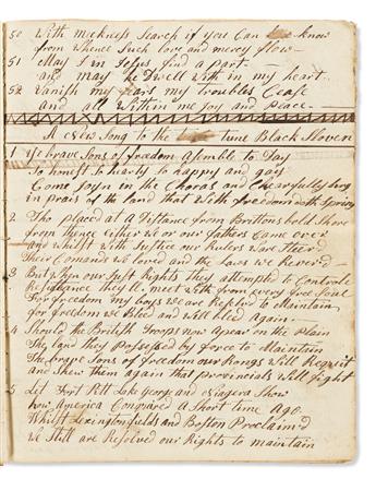(AMERICAN REVOLUTION--1779.) Commonplace books kept by prisoner Rufus Lincoln, a Massachusetts officer.